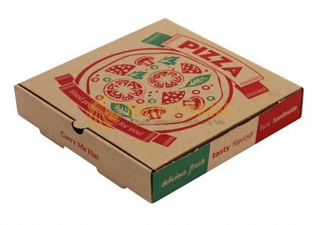 In hộp pizza đa dạng kích thước đảm bảo vừa vặn nhất với bánh, hạn chế xê dịch, va chạm khi vận chuyển