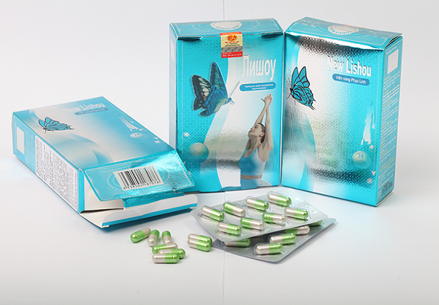 Mẫu hộp thuốc kết hợp tone xanh biển và trắng mang lại cảm giác mát mẻ, thư giãn và trong lành cho khách hàng