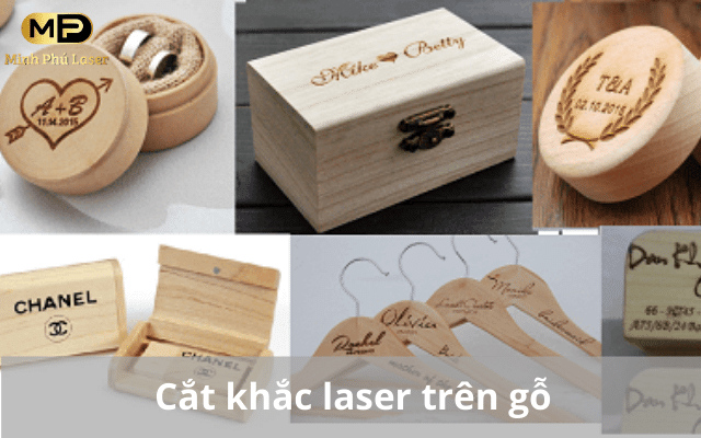 Sản phẩm cắt khắc laser trên gỗ